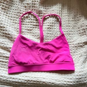 Lululemon Flow Y bra, pink. Size 4. Hardly worn
